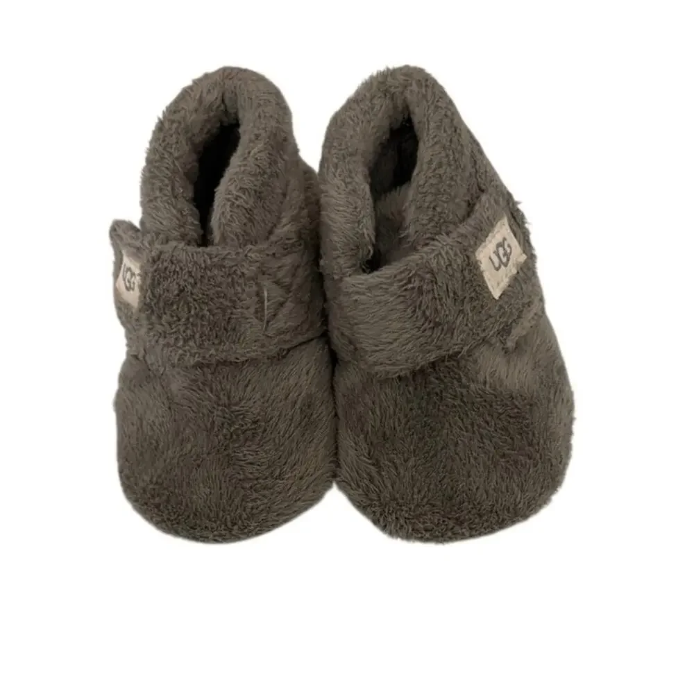 UGG Bixby Booties Charcoal Gray Fleece Baby Infant Size 2-3